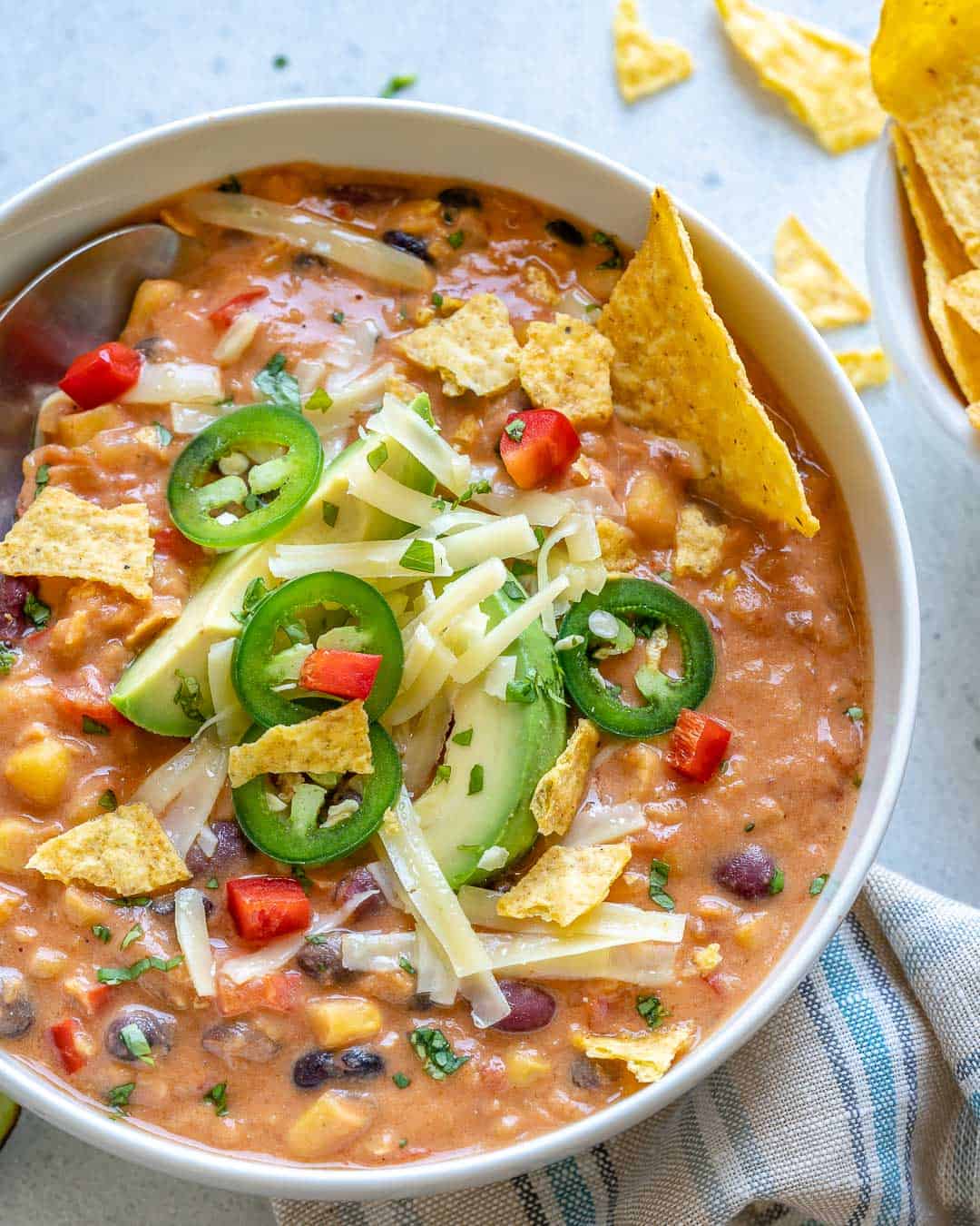 Creamy & Hearty Vegetarian Tortilla Soup: Slow Cooker & Instant Pot