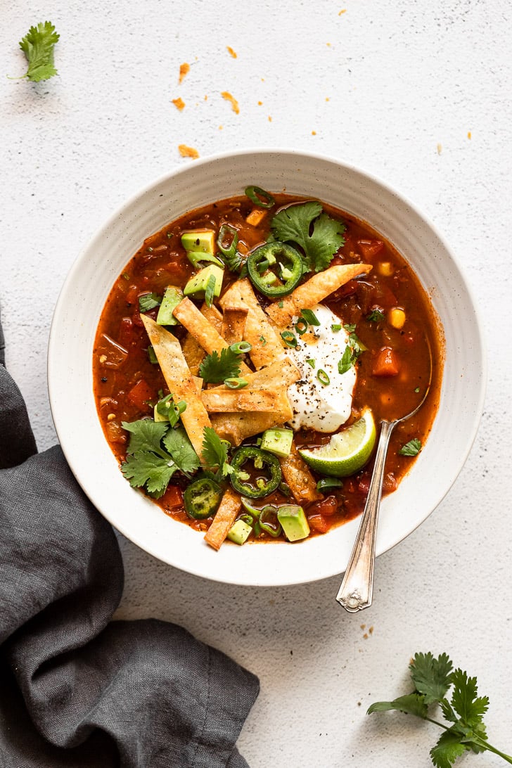Minute Vegetarian Tortilla Soup: Easy Weeknight Meal